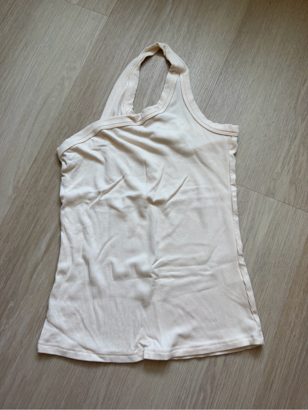 The Line by K Off-White One-Shoulder Ribbed Tank Top - Picture 3 of 6